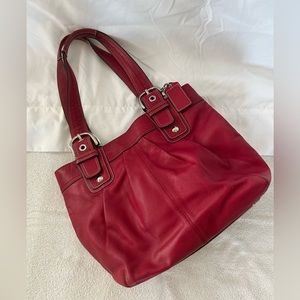 Red Coach shoulder bag